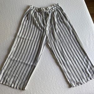 Wide leg tie pants